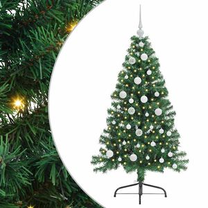 vidaXL K&uuml;nstlicher vorbeleuchteter Weihnachtsbaum Gr&uuml;n 120 cm PVC