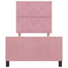 vidaXL Boxspringbett mit Kopfteil Rosa 90 x 200 cm Samt