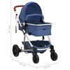 vidaXL 2-in-1-Kinderwagen Marineblau Aluminium