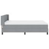 vidaXL Boxspringbett mit Matratze Hellgrau 200 x 160 cm Stoff