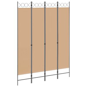 vidaXL 4-teiliger Raumteiler Beige 160 x 220 cm Stoff