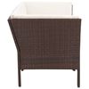 vidaXL 8-tlg. Garten-Lounge-Set mit Auflagen Poly Rattan Braun