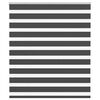 vidaXL Doppelrollo Schwarz 125x100 cm Stoffbreite 120,9 cm Polyester