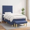 vidaXL Boxspringbett mit Matratze Blau 90x190 cm Stoff