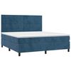 vidaXL Boxspringbett mit Matratze Dunkelblau 160x200 cm Samt