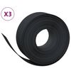 vidaXL Rasenkanten 3 Stk. Schwarz 10 m 20 cm Polyethylen