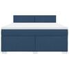 vidaXL Boxspringbett mit Matratze Blau 180x200 cm Stoff
