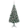 vidaXL K&uuml;nstlicher Weihnachtsbaum mit 300 LEDs mit St&auml;nder Gr&uuml;n 210 cm