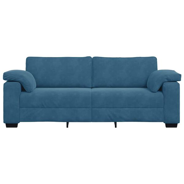 vidaXL 3-Sitzer-Sofa Blau 220x77x82 cm Samt