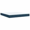 vidaXL Boxspringbett mit Matratze Blau 180x200 cm Samt