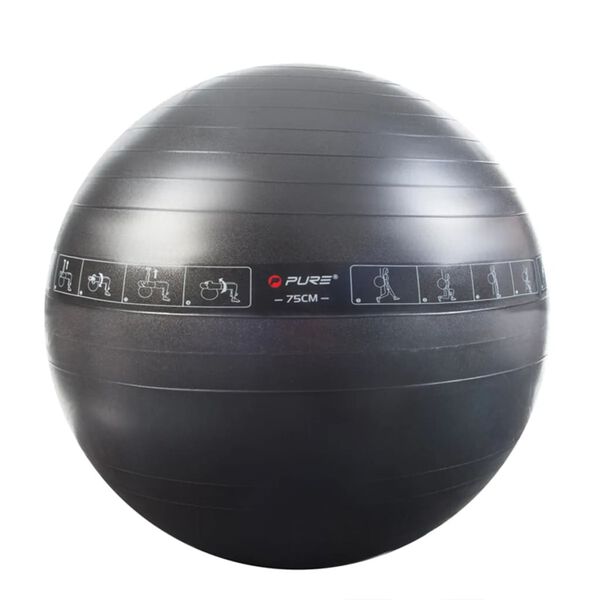 Pure2Improve Gymnastikball 75 cm Schwarz