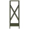vidaXL Brennholzregal Olivgr&uuml;n 34x25x70 cm Kaltgewalzter Stahl