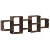vidaXL Wandregal Braun Eichen-Optik 129x18x42 cm Holzwerkstoff