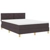 vidaXL Boxspringbett mit Matratze Dunkelbraun 140 x 190 cm Stoff