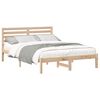 vidaXL Bettrahmen mit Kopfteil Braun 120 x 190 cm Massives Kiefernholz