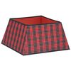 vidaXL Weihnachtsbaumrock Rot und Schwarz 48x48x25 cm
