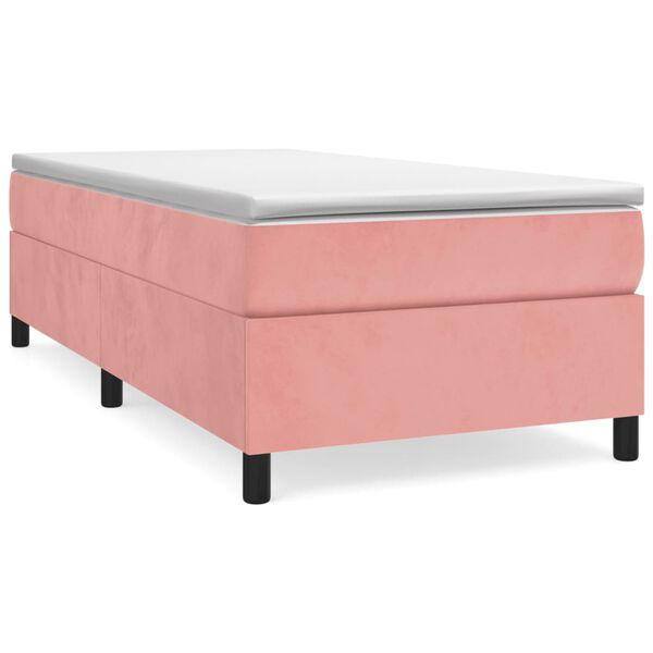 vidaXL Boxspringbettgestell Rosa 90x190 cm Samt