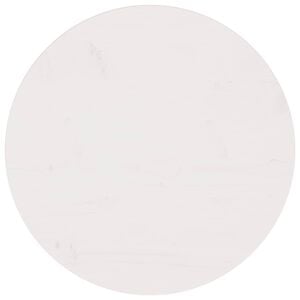 vidaXL Tischplatte Wei&szlig; &Oslash;60x2,5 cm Massivholz Kiefer