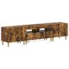 vidaXL 3-teiliges LED TV Regal DELFT Raucheiche Holzwerkstoff