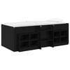 vidaXL Loft Bettgestell mit Schrank 3 stk. Schwarz Holzwerkstoff