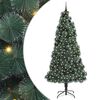 vidaXL K&uuml;nstlicher vorbeleuchteter Weihnachtsbaum mit Kugelset 240 cm