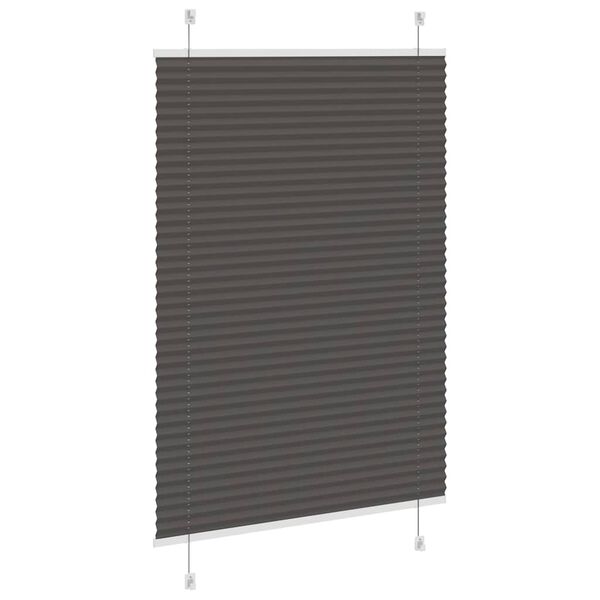 vidaXL Plissee Schwarz 95x150 cm Stoffbreite 94,4 cm Polyester