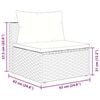 vidaXL 7-tlg. Garten-Lounge-Set mit Kissen Schwarz Poly Rattan