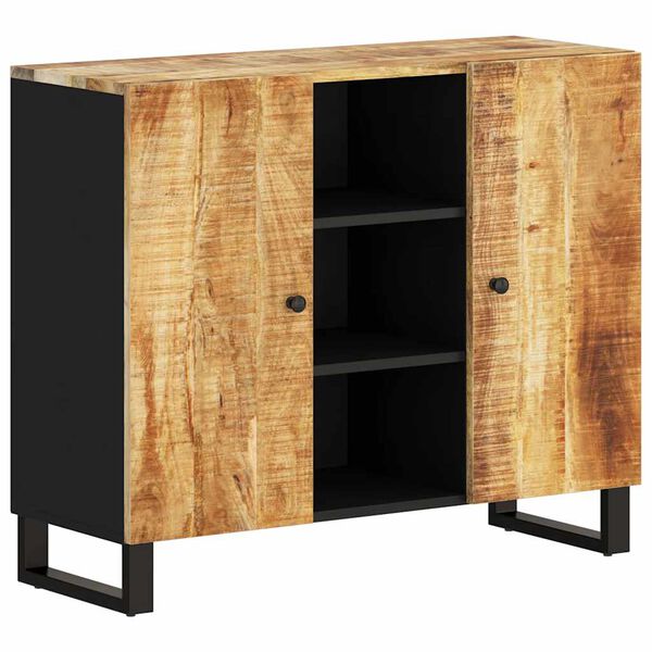 vidaXL Sideboard mit 2 T&uuml;ren 90x33x75 cm Massivholz Mango