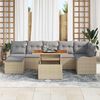 vidaXL Garten-Sofa-Set mit Kissen 8 pcs Beige und Hellgrau