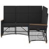 vidaXL Garten Liegesofa Set Schwarz 164 x 164 x 112 cm Poly-Rattan