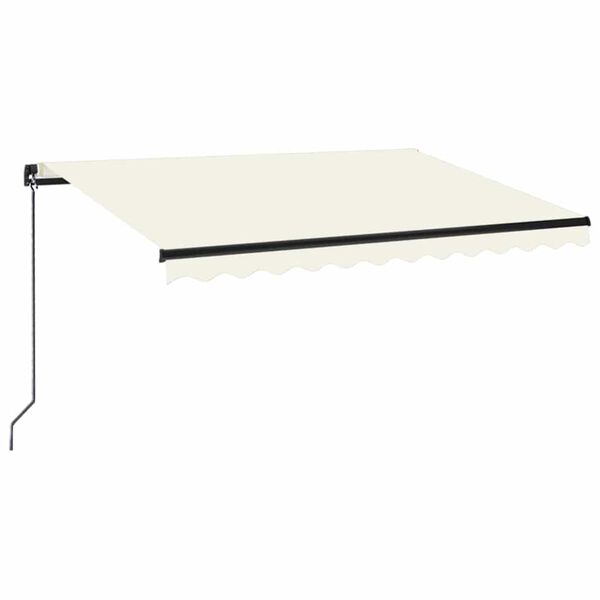 vidaXL Markise Manuell Einziehbar 350x250 cm Creme
