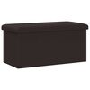 vidaXL Faltbare Sitzbank mit Stauraum Braun PVC