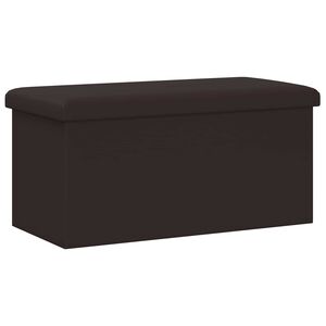 vidaXL Faltbare Sitzbank mit Stauraum Braun PVC