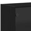 vidaXL Highboard Schwarz Eichen-Optik 68 x 37 x 142 cm