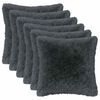 vidaXL Kissenbezug 6 pcs HEERLEN Anthrazit 40 x 40 cm PV Fleece