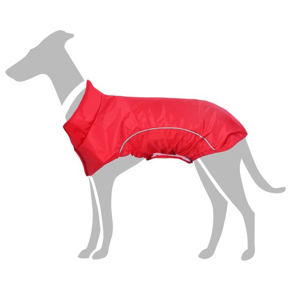 vidaXL Hunde Regenmantel mit Reflexstreifen Polyester Rot XL