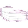 vidaXL Boxspringbett mit Matratze Dunkelgrau 120x220 cm Samt