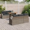 vidaXL Garten-Sofa-Set mit Kissen 7 pcs Grau
