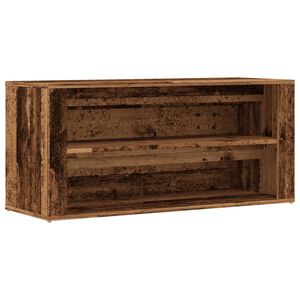 vidaXL Schuhbank Altholz-Optik 100x35x45 cm Holzwerkstoff