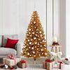 vidaXL Weihnachtsbaum mit 300 LEDs mit St&auml;nder Gold 180 cm PET