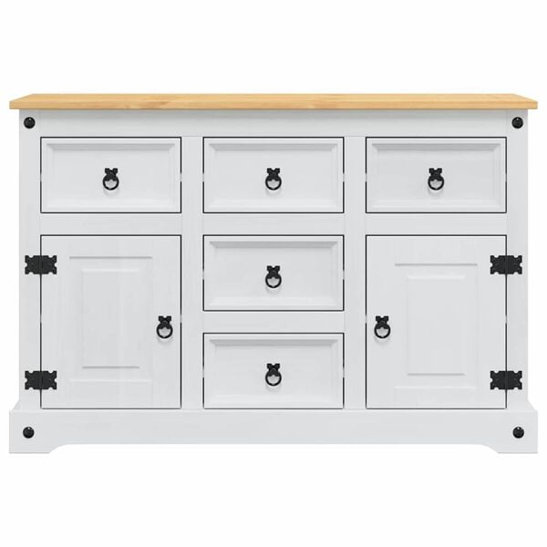 vidaXL Aufbewahrungs-Truhen Wei&szlig; 112 x 40 x 75 cm Massives Kiefernholz