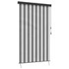 vidaXL Rollo Anthrazit und Wei&szlig; 60 x 250 cm Stoff und Aluminium