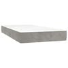 vidaXL Boxspringbett mit Matratze & LED Hellgrau 120x190 cm Samt
