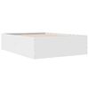 vidaXL Bettgestell Weiß 135x190 cm Holzwerkstoff