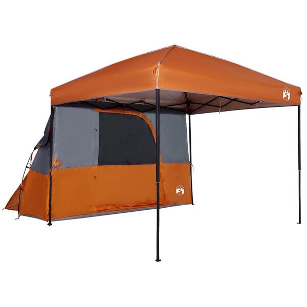vidaXL Camping-Zelt-Set mit Dach 2 pcs Orange Taffeta und Stoff
