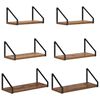 vidaXL Wandregale 6 stk. Altholz 40 x 16 x 15,5 cm