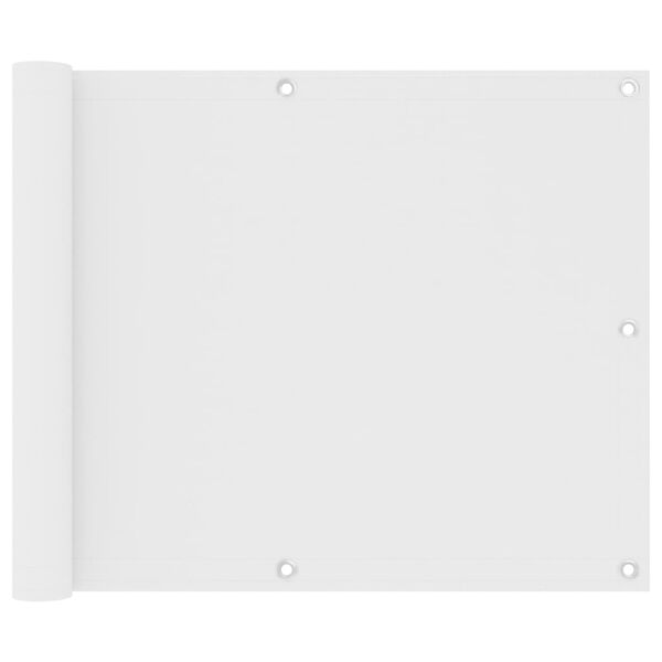 vidaXL Balkon-Sichtschutz Weiß 75x300 cm Oxford-Gewebe