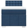 vidaXL Boxspringbett mit Matratze Blau 100x200 cm Stoff