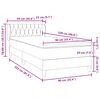 vidaXL Boxspringbett mit Matratze Dunkelgrau 90x220 cm Samt
