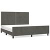 vidaXL Bettgestell mit Kopfteil Dunkelgrau 180x200 cm Samt